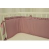 Dusty lilac cot bumper with ruffles | Žirniukas