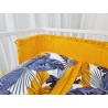 Orange cot bumper with ruffles | Žirniukas