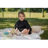 Muslin poncho (black with polka dots) | Žirniukas