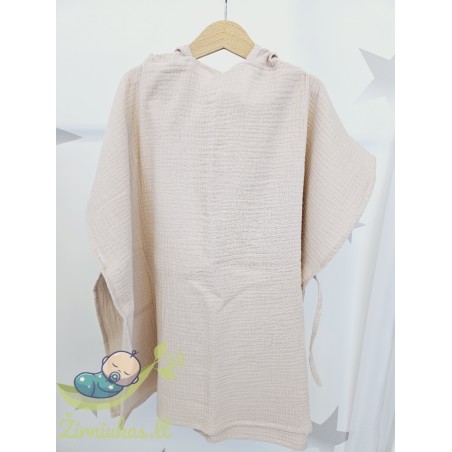 Cappuccino muslin poncho | Žirniukas