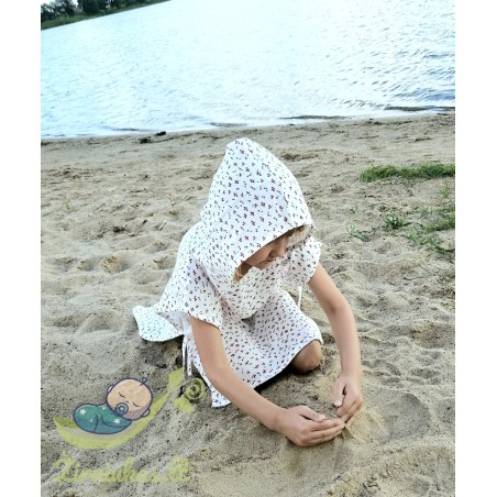 Cherry muslin poncho | Žirniukas