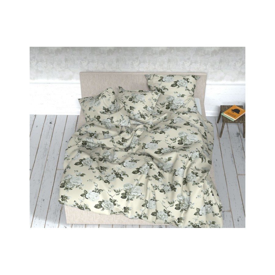 White Rose satin bedding set | Žirniukas