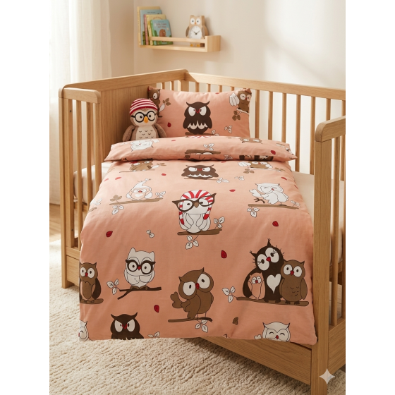 Perching Owls bedding set | Žirniukas