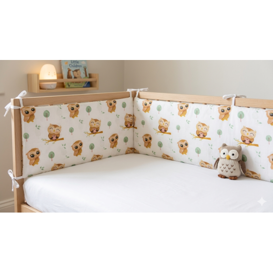 Little Owls cot bumper | Žirniukas