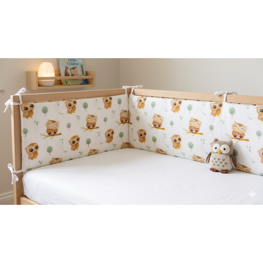 Little Owls cot bumper | Žirniukas