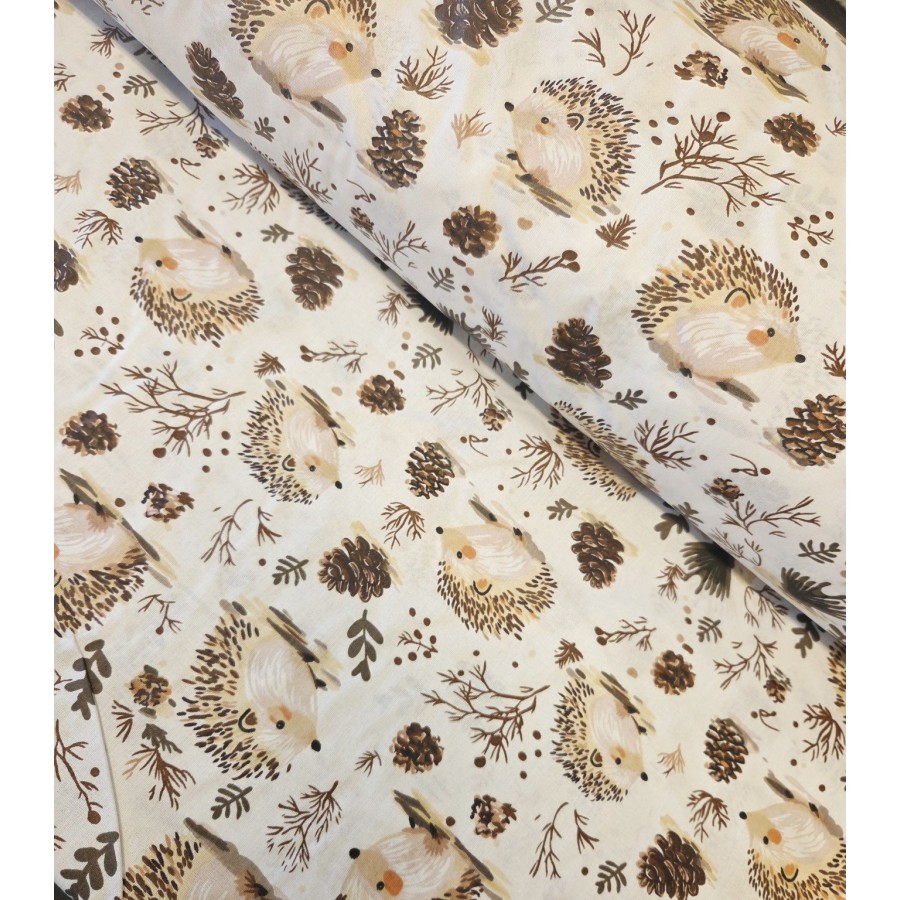 Cotton fabric - Hedgehogs (160 cm width) | Žirniukas