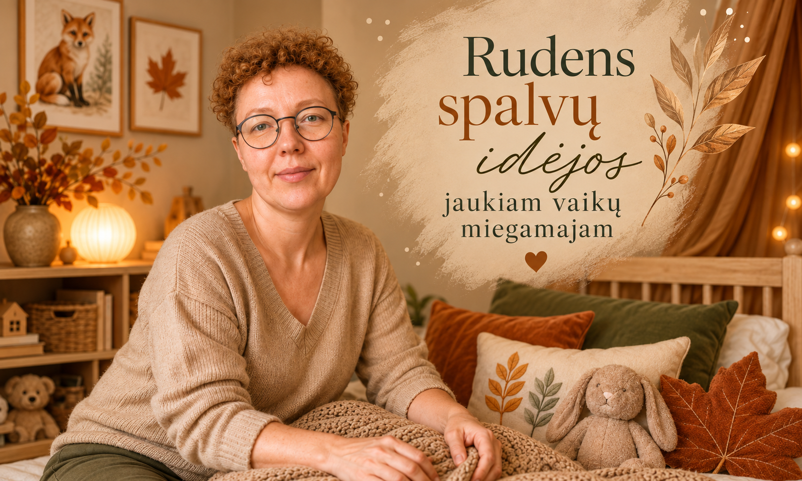 Rudens spalvų idėjos jaukiam vaikų miegamajam